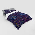 thumbnail image 3 of Ambesonne Psychedelic Bedding Set 3 Pcs, Hippie Themed Animals, Twin, Multicolor, 3 of 3