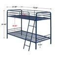 thumbnail image 5 of Better Home Products Twin over Twin Metal Bunk Bed in Blue, 5 of 8