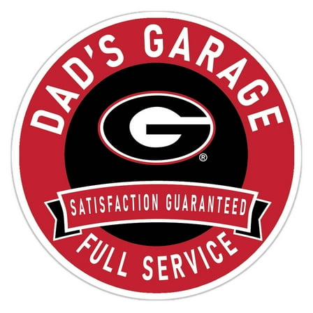 Georgia Bulldogs 16" Dad's Garage Wood Sign