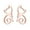 Rose Gold, variant on Anvazise Minimalist Hollow Cat Stainless Steel Stud Earrings Cute Animal Women Jewelry Black