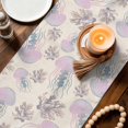 thumbnail image 3 of Purple Ocean Table Runner 72 Inches, Summer Coastal Sea Jellyfish Corals Beige Bed Runner Dresser Scarves Tabletop for Indoor Outdoor Parties/Ceremony/Banquet, 14" x 72", 3 of 9