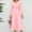 Pink, variant on Hvot&aat Women's Elegant V Neck Midi Dress with Belt 2025 Fall Long Sleeve Evening Party Cocktail Dresses for Wedding Guests