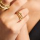 thumbnail image 3 of Anillos apilables Dreamy Bubble Elegant Pave para mujer, 3 of 7