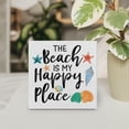 thumbnail image 4 of Zomyto 7"x7" Beach Wood Box Sign Decor Desk Sign Beachy Wooden Box Block Sign Seaside Signs Farmhouse Home Shelf Wall Decoration, 4 of 5