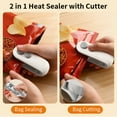thumbnail image 4 of Hulmay Mini Bag Sealer, Upgraded 2 in 1 Heat Resealer with Cutter and Magnet, Rechargeable USB-C Sealer Machine for Chip, Plastic Bags, Snack (2pcs), 4 of 7