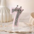 thumbnail image 2 of Btomtd Birthday Crown Number Candle 3 Inch Cake Topper Candles for Milestone Party Supplies Celebration Table Decor, 7, 2 of 7
