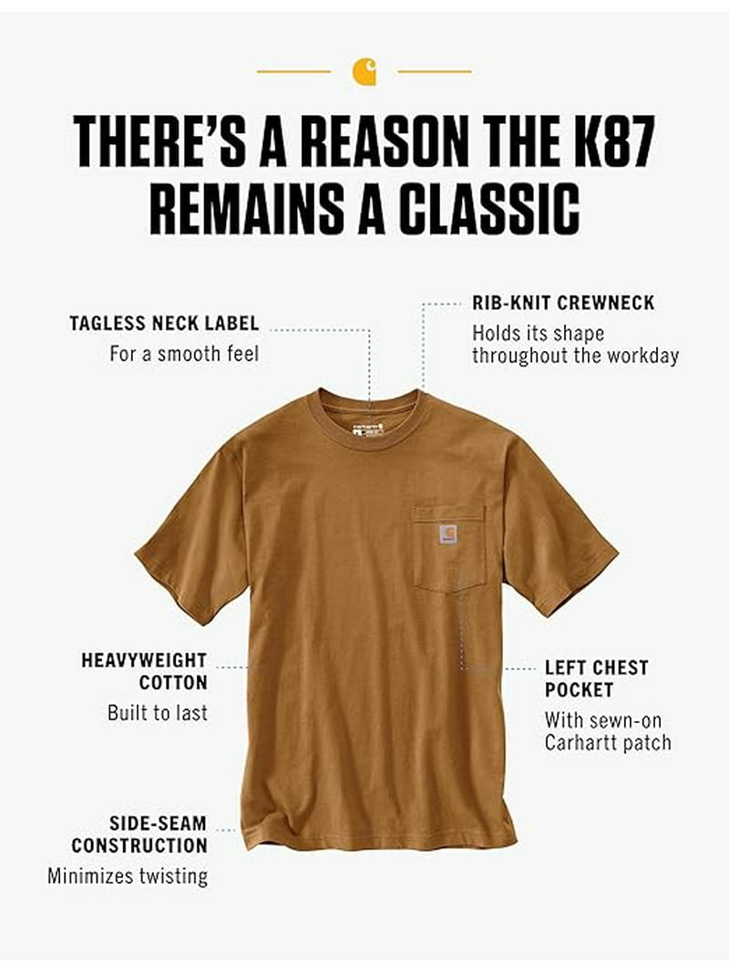 Carhartt Men's Loose Fit Heavyweight Short-Sleeve Pocket T-Shirt