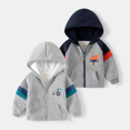 thumbnail image 4 of XBASW 1-6 Years Boys Hoodie Sweater Zip up Autumn Winter Sweatshirt Padded Cardigan Jacket for Baby Toddler Kids, 4 of 8