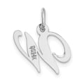 thumbnail image 4 of FJC Finejewelers 14 kt White Gold Small Fancy Script Letter W Initial Charm, 4 of 6