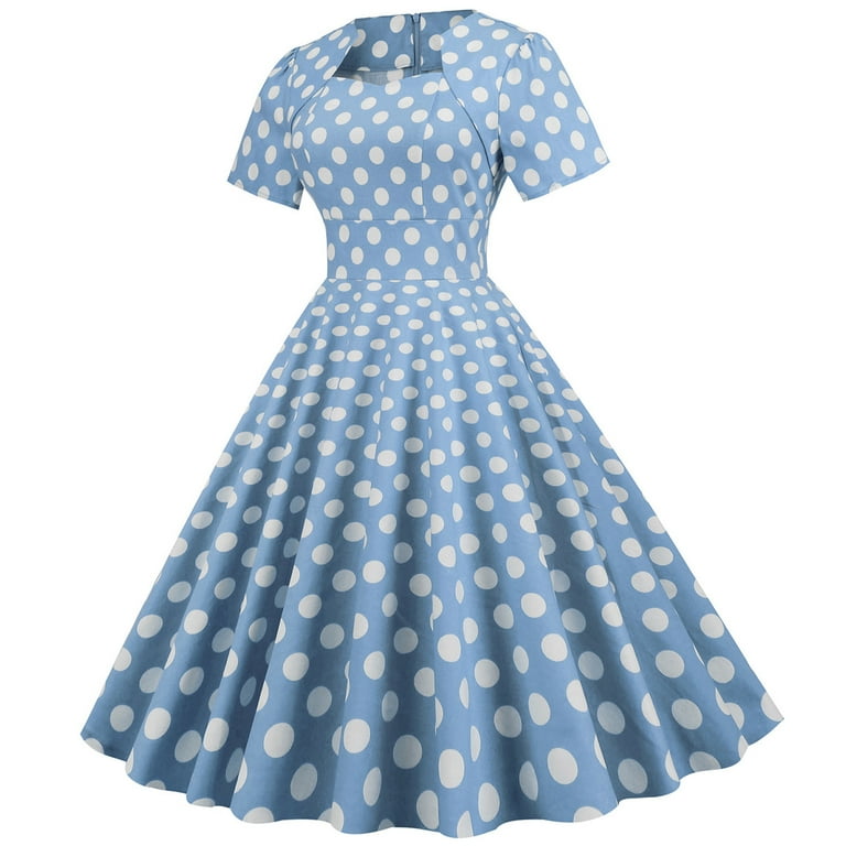 Light blue retro dress shop