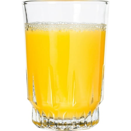 Vikko 5 oz Small Juice Glasses Thick Heavy Base Glass Cups Drinkware, 6-Pack