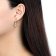 thumbnail image 3 of DA184 - High polished (no plating) Stainless Steel Earrings with AAA Grade CZ in Clear, 3 of 3