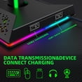 thumbnail image 4 of Audífonos Eb01-b Rgb Soporte para auriculares para juegos con interfaz USB dual Soporte para auriculares Soporte de escritorio Plástico universal Universal Accesorios Electrónicos, 4 of 5