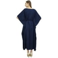 thumbnail image 2 of Bimba Women's Long Blue Beach Evening Kaftan Rayon Swimwear Cover Up Caftan-24, 2 of 4