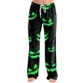 thumbnail image 2 of Womens Halloween Pajama Pants Cute Halloween Print Stretch Comfy Lounge Pants Casual Sleepwears, 2 of 5