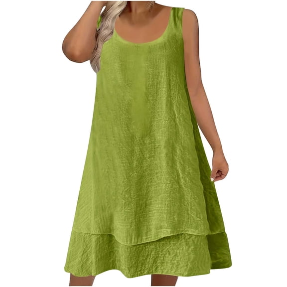 Zpanxa Women's Sleeveless Sheath Dress Solid Color Elegant Office Appropriate Dress with V Neck Day to Night Transition Dress