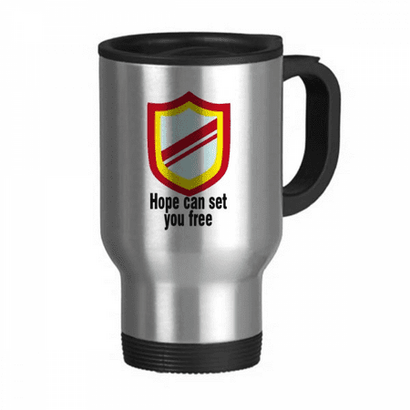 

Hope Can Set You Free Art Deco Fashion Travel Mug Flip Lid Stainless Steel Cup Car Tumbler Thermos
