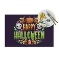 thumbnail image 4 of XMXT Woven Placemats Set of 1, Halloween Skeleton Illustration Stain Resistant Table Runner Anti-Skid Place Mats for Dining Table, 12 x 18 inches, 4 of 6