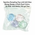 thumbnail image 2 of Squishy Dumpling Toys with Soft Slow Rising Design, 4-Pack Pastel Colors, for Kids and Adults, Squeeze Toys, 2 of 3