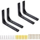 thumbnail image 1 of 4 soportes para estantes de 150 mm, soporte de pared negro, soporte de montaje en pared para estantes abiertos de bricolaje, 1 of 5