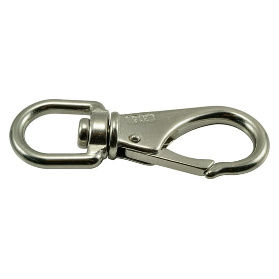 3/4" 316 Stainless Steel Swivel Bolt Snap Hooks (2 pcs.)