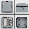 thumbnail image 2 of Waterproof Outdoor Switch - Control Switch - Indicator Light - 20A - IP65 Suitable for Garden, Workshop, Balcony, Gray, 2 of 4