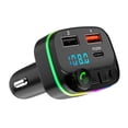 thumbnail image 4 of Binmer Car Bluetooth 5.0 Wireless Handsfree Car FM Transmitter Receiver Radio MP3 Adapter Player 2 USB+PD Charger Kit, 4 of 9