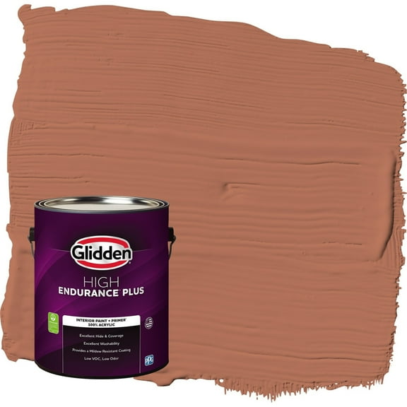 Glidden HEP Copper Beech / Orange Eggshell Interior Paint with Primer, 1 Gallon