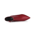 thumbnail image 4 of BLISSFUL STEP Clear Heel Pointed Toe Wedge Heels Ankle Boots for Women Red (Size 8), 4 of 6