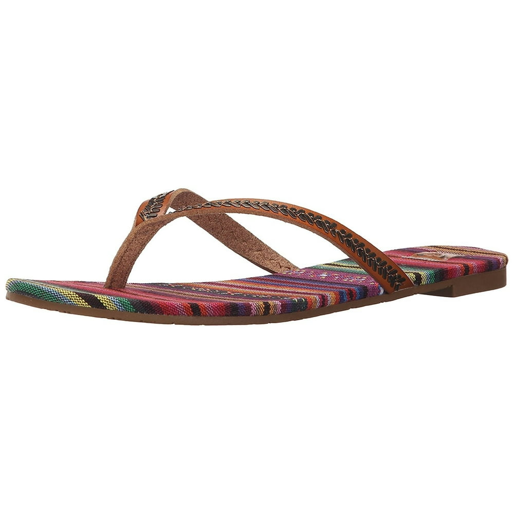 tan roxy flip flops
