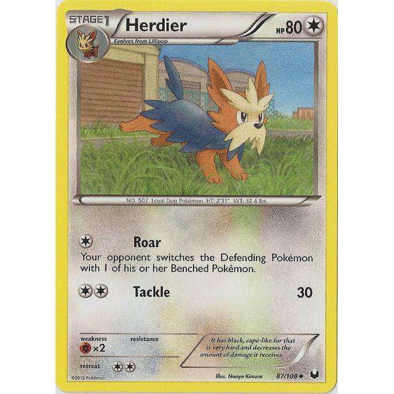 Pokemon Dark Explorers Herdier #87