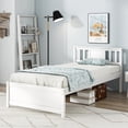 thumbnail image 2 of Gymax Twin Size Bed Frame w/ Headboard Wood Slat Support No Box Spring Needed, 2 of 10