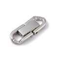 thumbnail image 2 of Non-Tarnish 304 Stainless Steel Fold Over Clasps Oval Stainless Steel Color 22x7.5x3mm Hole: 3x4mm, 2 of 4