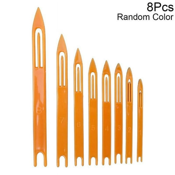 8Pcs 1# 2#Net Making Mending Needle For Fishing Trawls Color Shuttle Random Y7E6