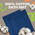 thumbnail image 6 of Premium Cotton Banded Navy Blue Bath Mats Pack of 2, 22x34 inches [Not a Bathroom Rug] - Infinitee Xclusives, 6 of 11