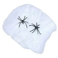 thumbnail image 2 of Halloween Spider Web Decoration 1076 Sqft Stretchable Halloween Cobwebs with 2 Fake Spiders for Indoor/Outdoor (White), 2 of 6