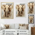 thumbnail image 4 of Designart "Elephant Majesty In Portraiture I" Animals Elephant Floater Framed Wall Art Prints, 4 of 5