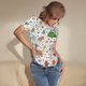 thumbnail image 3 of Balery Winter Christmas And New Year Deer Body de cuello redondo de manga corta para mujer Tops de manga corta Tops básicos-X-Large, 3 of 7