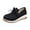 Black, variant on Loafers for Women Casual Slip on Canvas Boat Shoes Comfortable Arch Support Low Wedge Lace up Walking Shoes Sky Blue Size 7.5