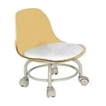 thumbnail image 4 of veasfak Tabouret Roulant Bas avec Petit Rouleau à l'Arrière, Tabouret en Cuir PU Imperméable, Jaune, 4 of 9