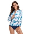 thumbnail image 5 of Women Two Piece Tankini Set Swimsuit Swimwear Long Sleeve Tops With Swim Bottoms Loose Fit Beachwear Swimming Costumes Bathing Suit, 5 of 7
