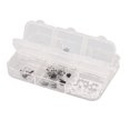 thumbnail image 1 of Kit de uñas resina negro blanco uñas varios tamaños flores decorativas falsas forma de perla falsa con caja de almacenamiento para viajes ANGGREK Otros, 1 of 8