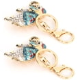 thumbnail image 3 of Wchiuoe 2pcs Animal Pattern Alloy Key Chain Cute Stylish Keychain Girls Bag Decoration Gift Toy,Alloy Key Chain,Cute Keychain, 3 of 8