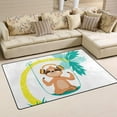 thumbnail image 2 of SKYSONIC Lightweight Soft Area Rugs Happy Sloth On Swing The Lotus Floor Mat Doormat for for Rooms Entrance Hardwood Floor Living Room Nursery Rugs, 31x20 inch, 2 of 6