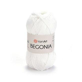 Yarn Art Begonia 100% Mercerized Cotton Sport Yarn - Lot Of 5 Skeins, 1.76 Oz (50g) Each, Total 8.8 Oz