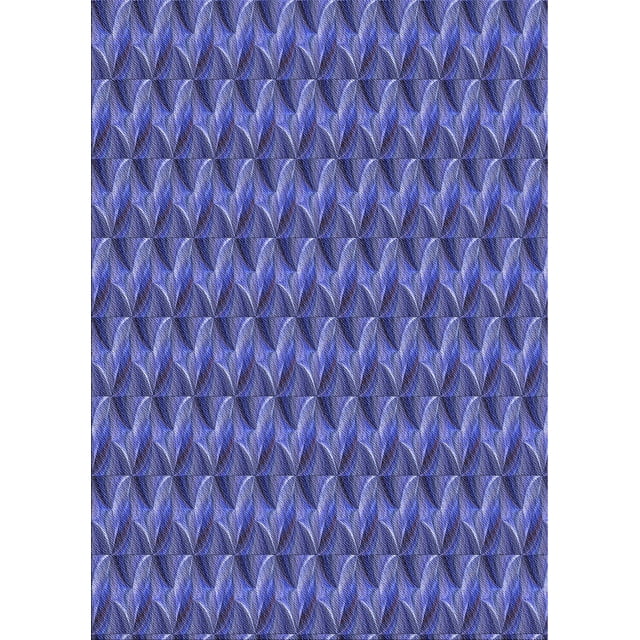 Ahgly Tapis Rectangulaire Lavable en Machine Intérieur Transitionnel Bleu Ardoise Clair, 7 Pieds x 10 Pieds
