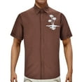 thumbnail image 1 of toraway Chemises pour Hommes Graphiques Vintage Chemise d'Été Décontractée en Coton et Lin à Manches Courtes m, 1 of 3