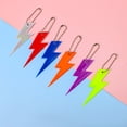 thumbnail image 3 of Llavero reflectante de PVC con gráfico de relámpago y colgante reflectante de doble cara, etiqueta reflectante de PVC, 3 of 6