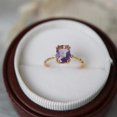thumbnail image 4 of Lavender Amethyst Ring For Women Simple Copper Silver Band US Sizes 6 7 8 9 Elegant Fine Jewelry Copper Shines, 4 of 9