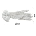 thumbnail image 5 of 1 Pair Bridal Gloves Ruffle Cuffs Wrist Length Sheer Breathable Elegant Wedding Clothes Accessories Solid Color See-through Lace Wedding Gloves for Dating,Beige, 5 of 7